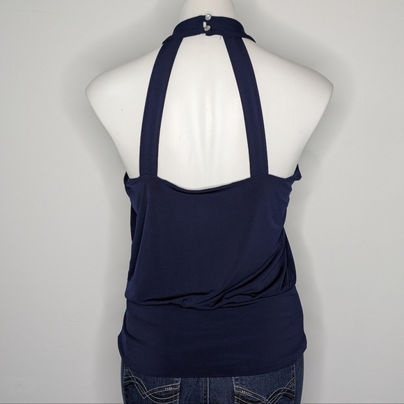 Boston Proper Blue Sleeveless Halter Tank Top XS - Picture 4 of 7